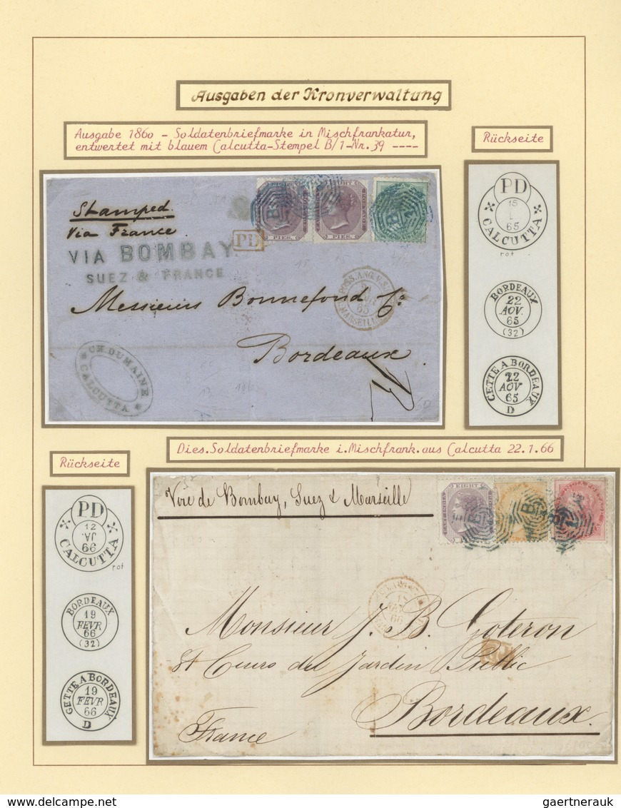 Br/GA/Brfst/O/* Indien: 1811-1907: Collection Of Early Stamps, Pieces And 17 Covers, Well Written Up On Individual P - Autres & Non Classés