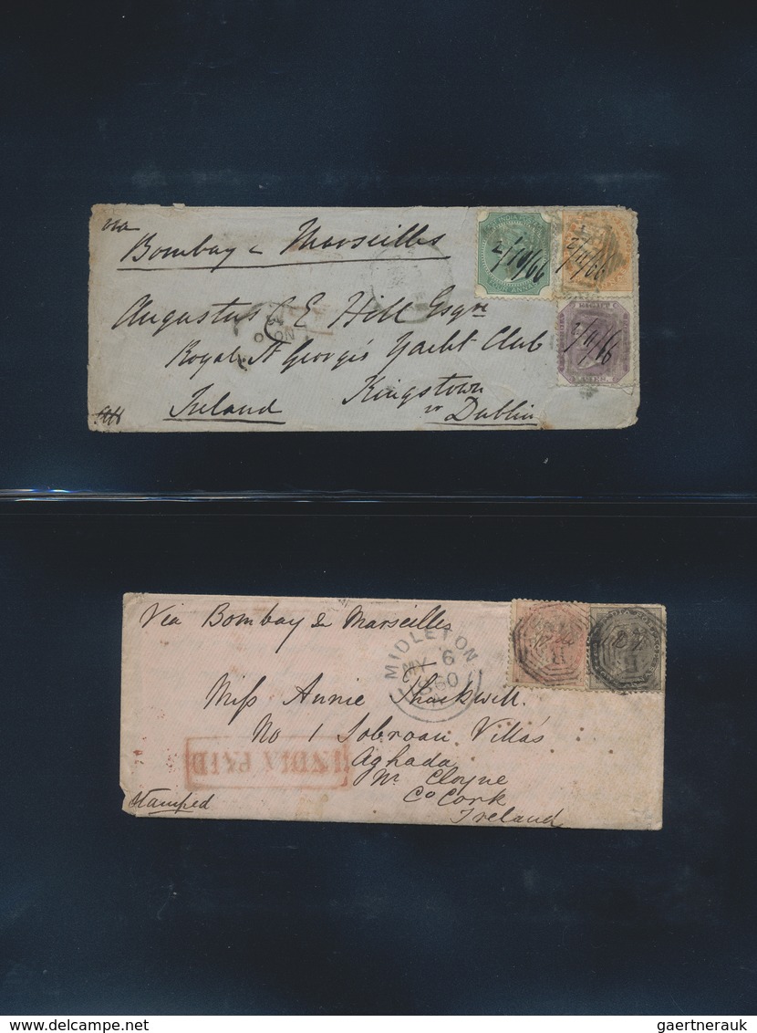 Br/GA Indien: 1854-1947: Collection Of About 140 Covers, Postcards And Postal Stationery Items, With Three - Autres & Non Classés