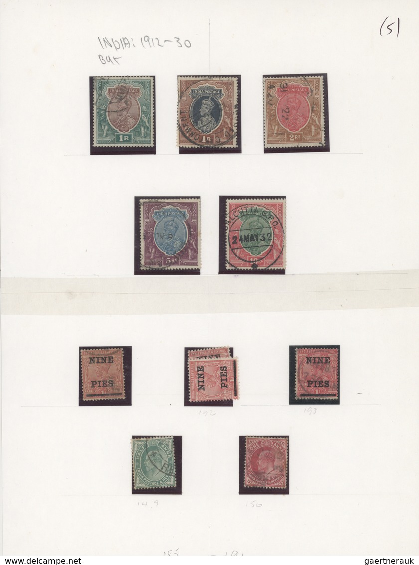 O/(*) Indien: 1854/1946, Mainly Used Collection Incl. Some Fiscals, States And Burma On Album Pages, Varie - Autres & Non Classés