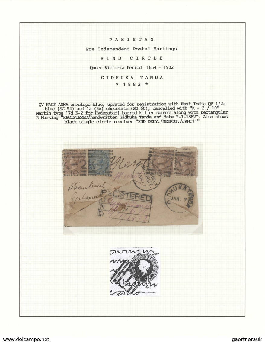 GA/Br/O Indien: 1854-1902, SIND and NORTHERN CIRCLE: Postal history collection of near to 130 Queen Victoria