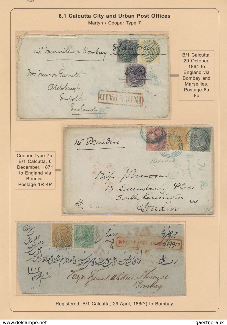 Br/GA/Brfst/O Indien: 1854-1880's (ca.) - "EARLY INDIAN CANCELLATIONS": Specialized Collection Of About 1000 Cover - Autres & Non Classés