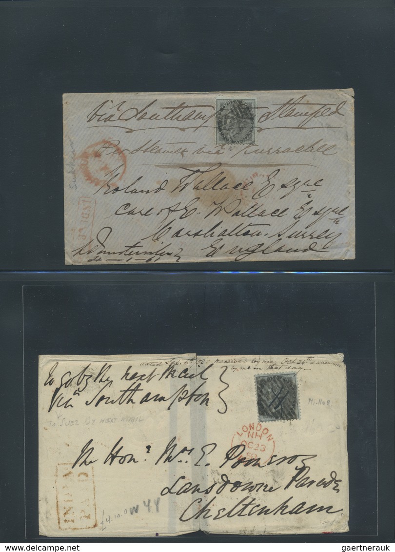 Br Indien: 1855-1900 Ca.: Collection Of More Than 100 Covers And Letters To England, Scotland And Irela - Autres & Non Classés