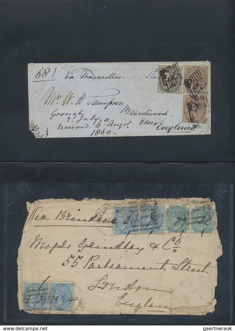 Br Indien: 1855-1900 Ca.: Collection Of More Than 100 Covers And Letters To England, Scotland And Irela - Autres & Non Classés