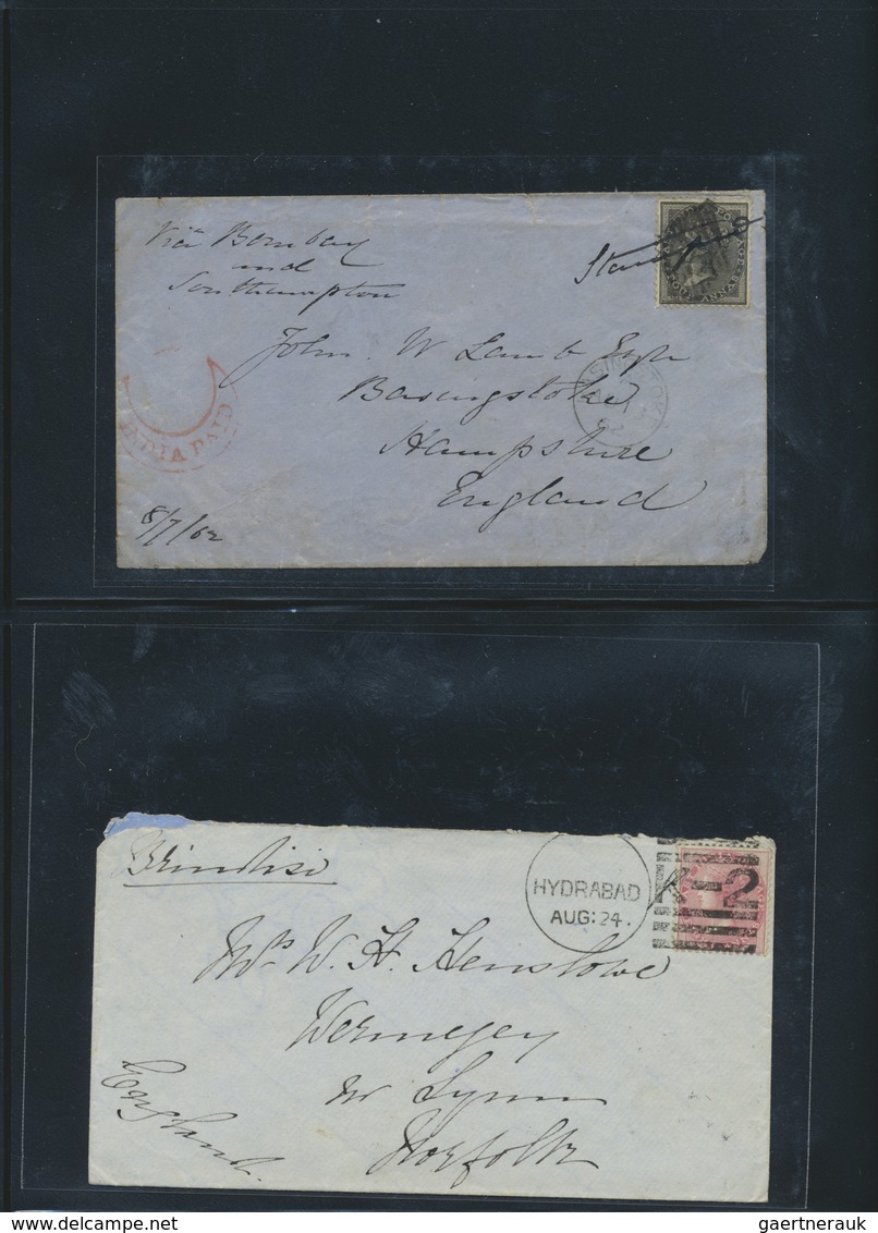 Br Indien: 1855-1900 Ca.: Collection Of More Than 100 Covers And Letters To England, Scotland And Irela - Autres & Non Classés