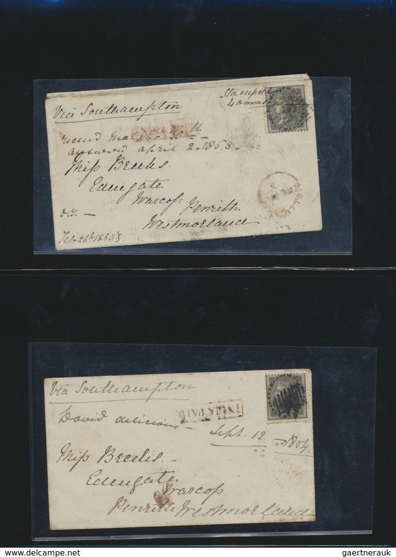 Br Indien: 1855-1900 ca.: Collection of more than 100 covers and letters to England, Scotland and Irela