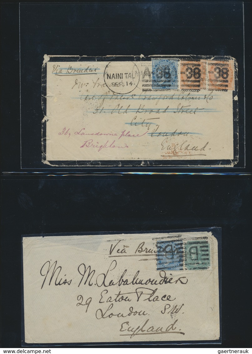 Br Indien: 1855-1900 ca.: Collection of more than 100 covers and letters to England, Scotland and Irela