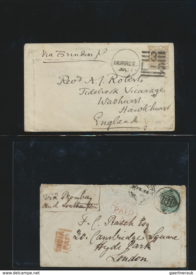 Br Indien: 1855-1900 ca.: Collection of more than 100 covers and letters to England, Scotland and Irela