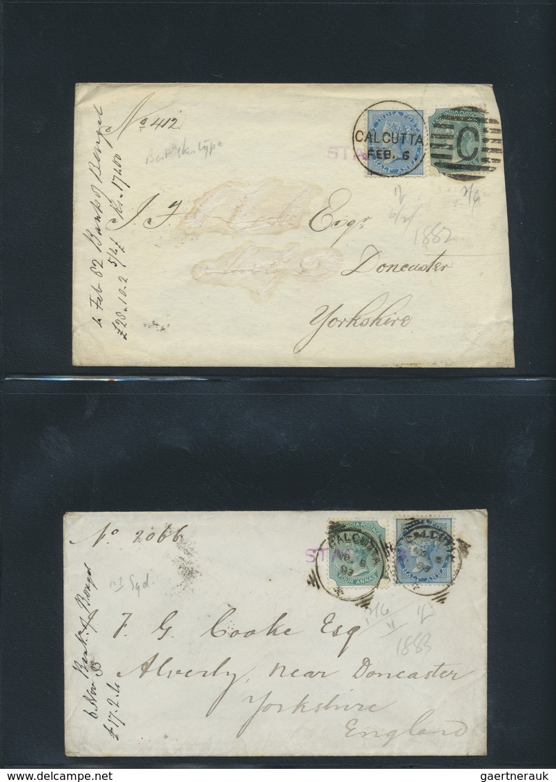 Br Indien: 1855-1900 ca.: Collection of more than 100 covers and letters to England, Scotland and Irela