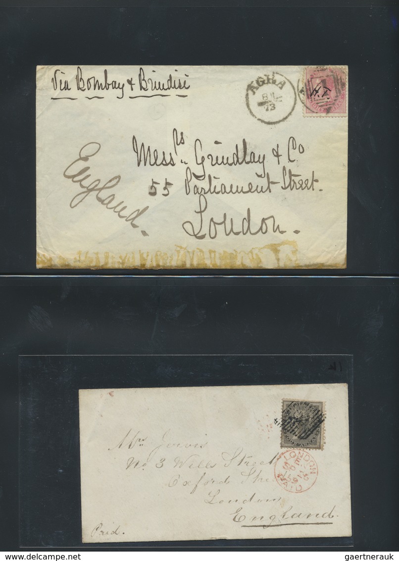 Br Indien: 1855-1900 ca.: Collection of more than 100 covers and letters to England, Scotland and Irela