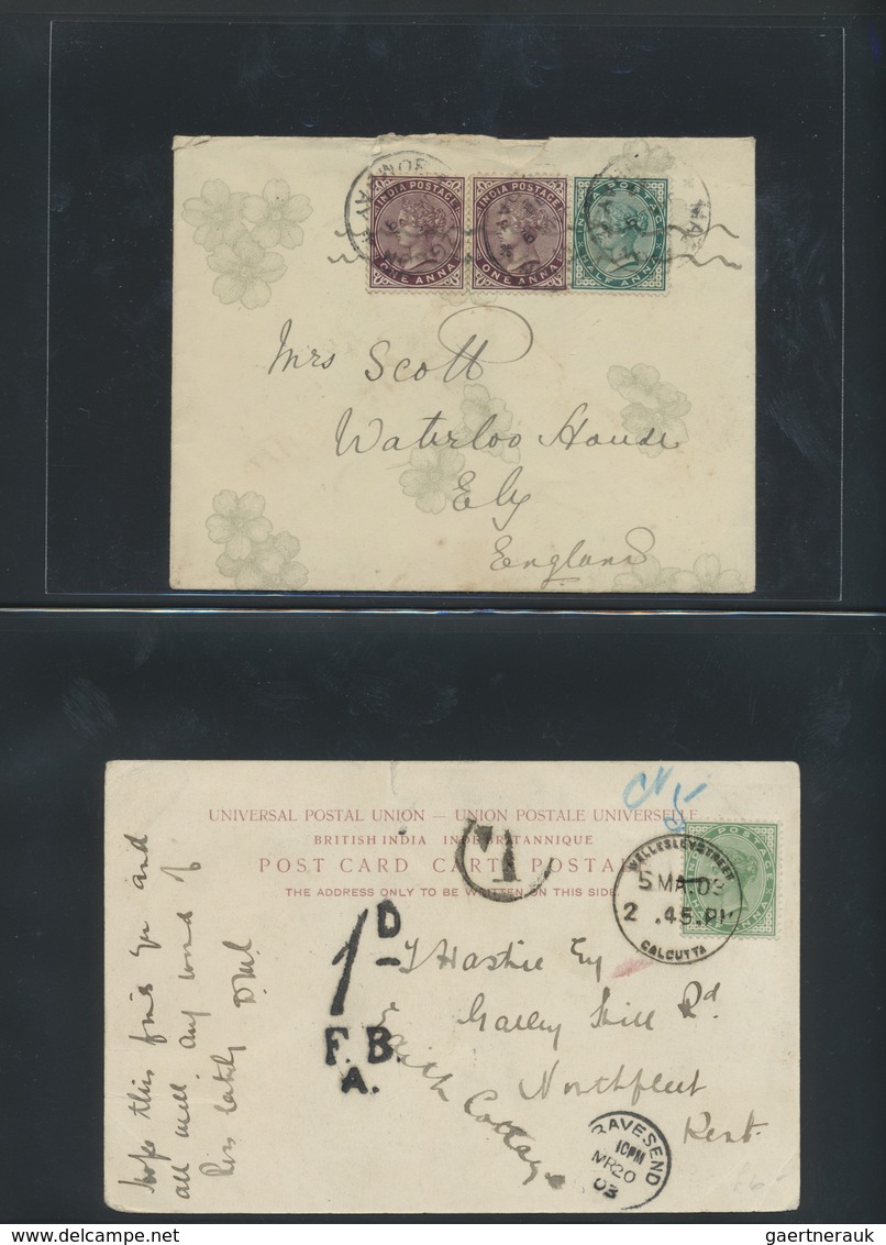 Br Indien: 1855-1900 ca.: Collection of more than 100 covers and letters to England, Scotland and Irela