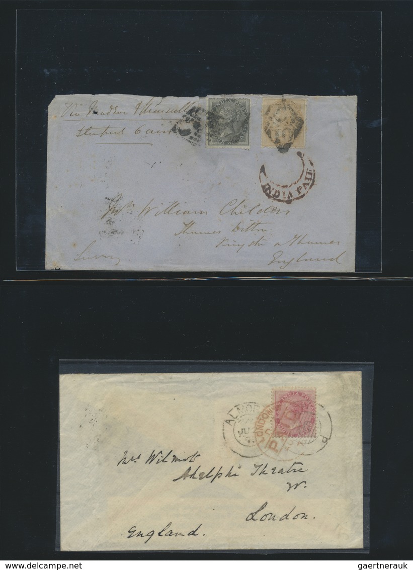 Br Indien: 1855-1900 ca.: Collection of more than 100 covers and letters to England, Scotland and Irela