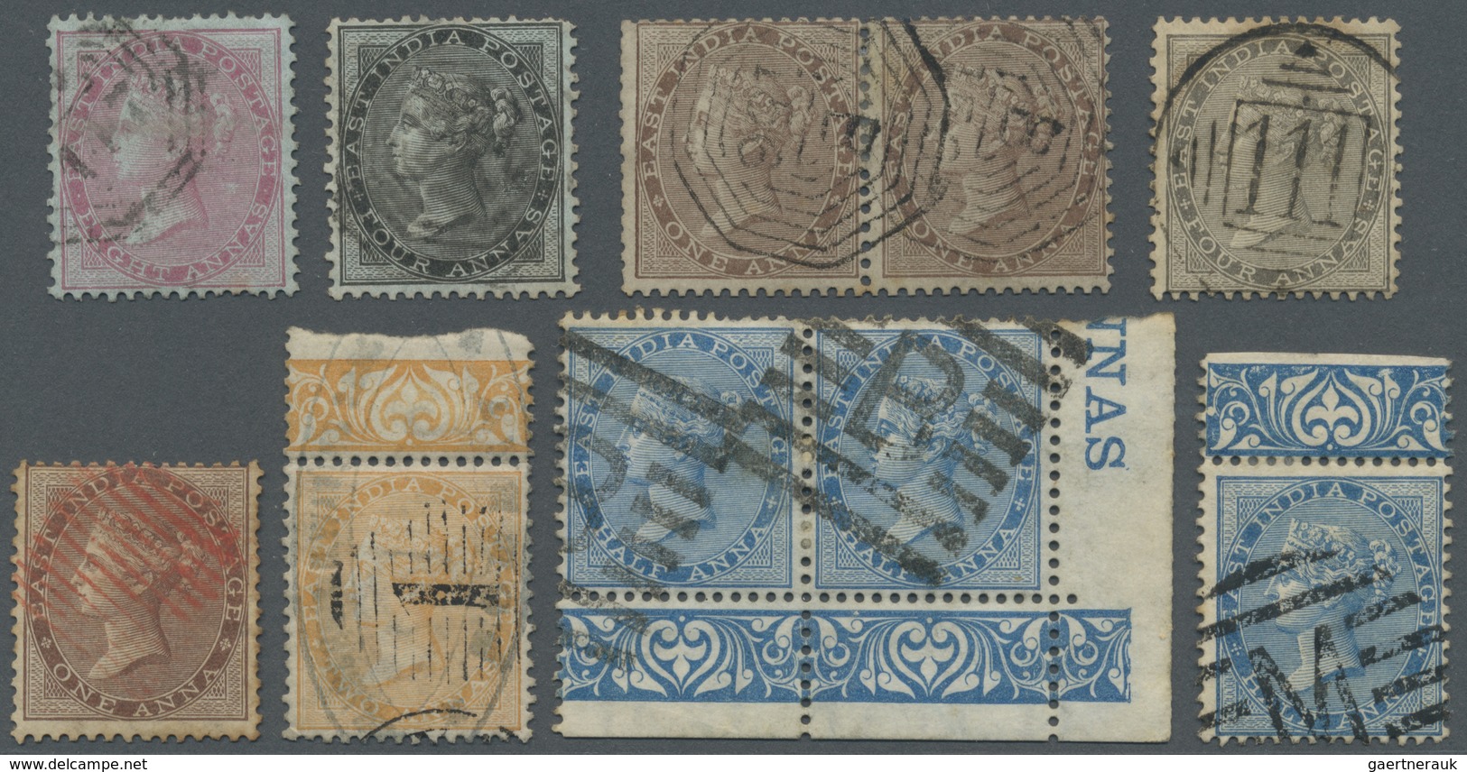 O/Brfst/Br Indien: 1855-1876: Collection And Accumulation Of Hundreds Of Stamps, Some Pieces And About 20 Cover - Autres & Non Classés