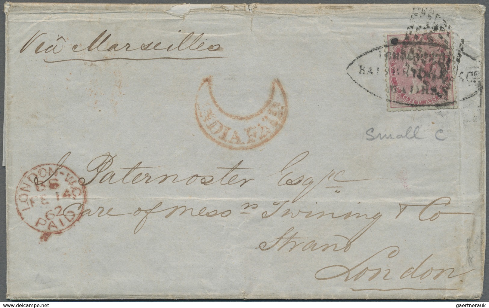 Br Indien: 1859-1883 FORWARDED MAIL: Seven Covers/part Covers From India To Great Britain Or Inland All - Autres & Non Classés