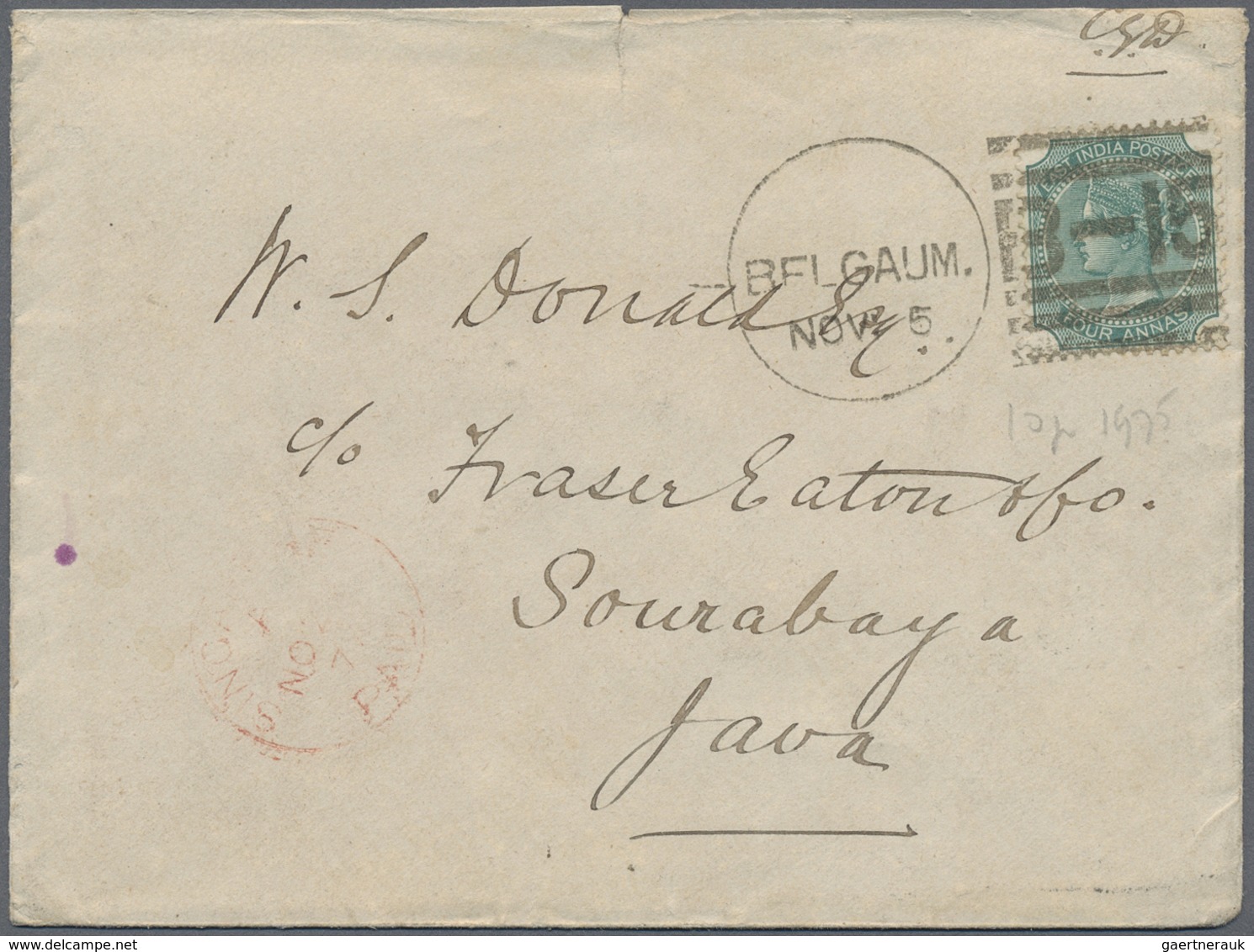 Br/O Indien: 1860's-1880's Ca.: About 200 Covers, Inland Mail Mostly But Few Covers To Destinations Like - Autres & Non Classés