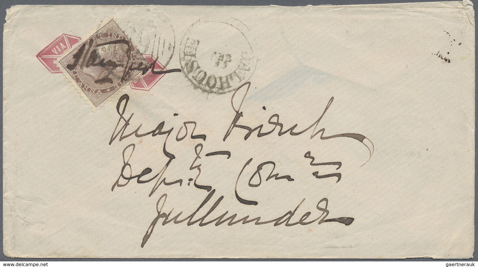 Br/O Indien: 1860's-1880's ca.: About 200 covers, inland mail mostly but few covers to destinations like