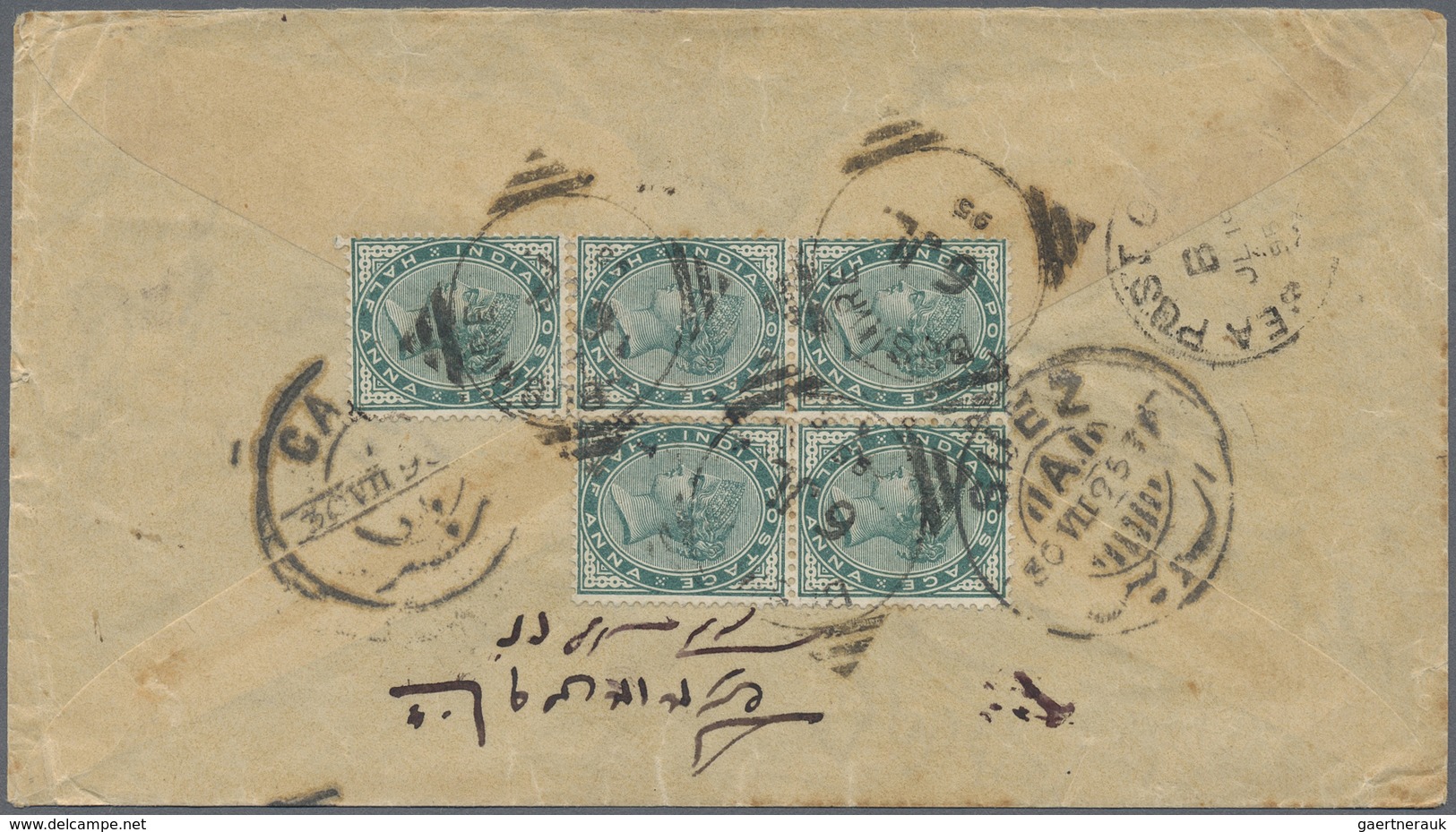 Br/O Indien: 1860's-1880's ca.: About 200 covers, inland mail mostly but few covers to destinations like