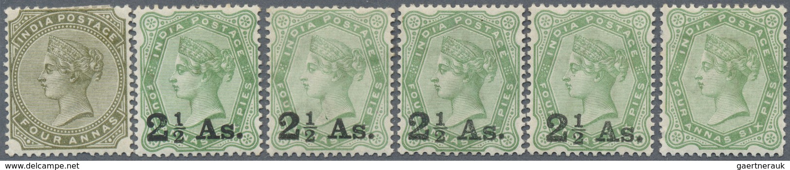 */** Indien: 1860/92, Very Fine Lot Of 20 Mint LH Values, All In Fresh And Superb Condition, SG: £356,- - Autres & Non Classés