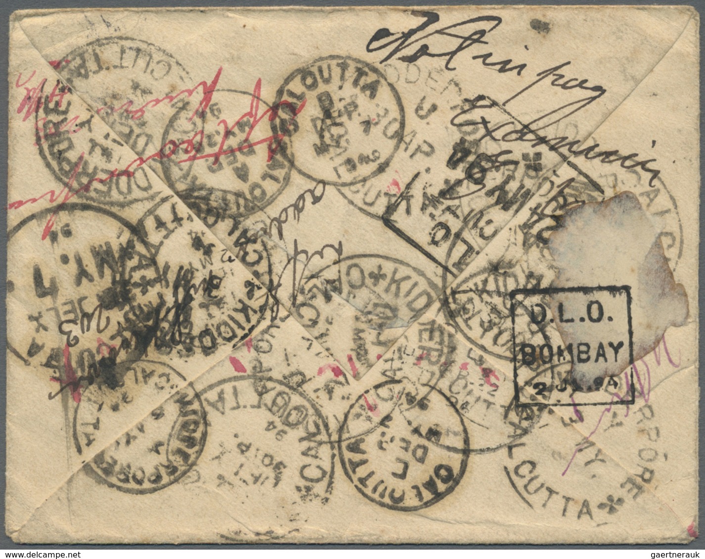 Br Indien: 1865-1895: Group Of 11 Covers And Letters From Great Britain To India, With Various Better F - Autres & Non Classés