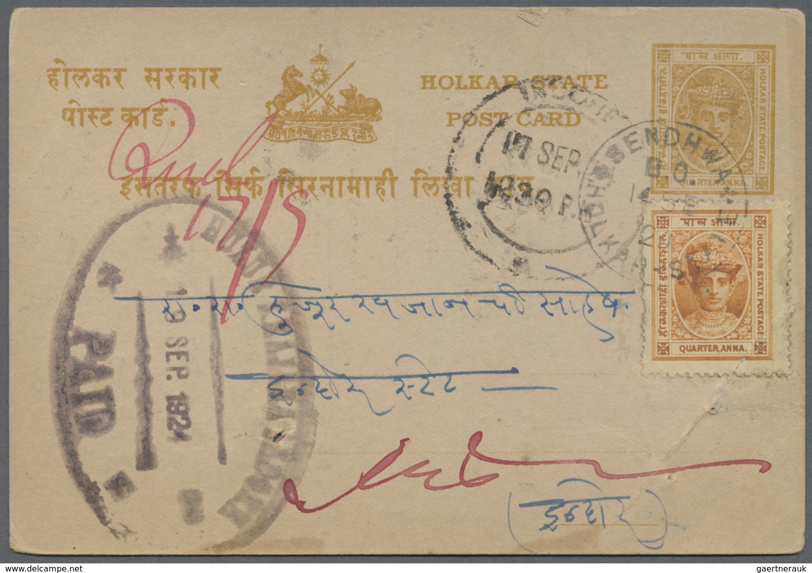 GA/Br Indien: 1880's/1950's ca.: Accumulation of about 170 covers, postcards and postal stationery from In