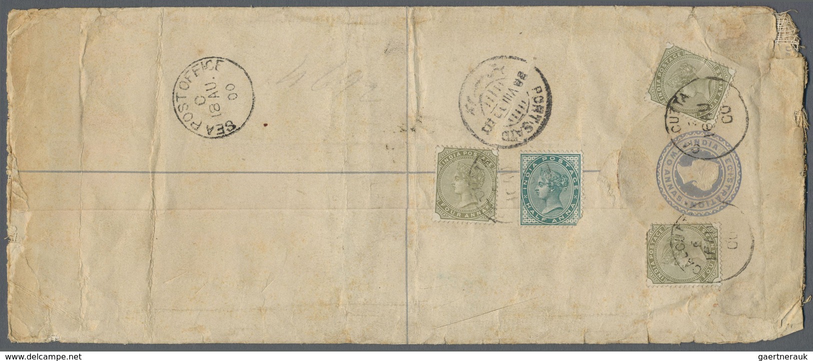 Br/GA Indien: 1895-1952 Destination EGYPT: Group Of 46 Covers And Postal Stationery Items From India To Eg - Altri & Non Classificati