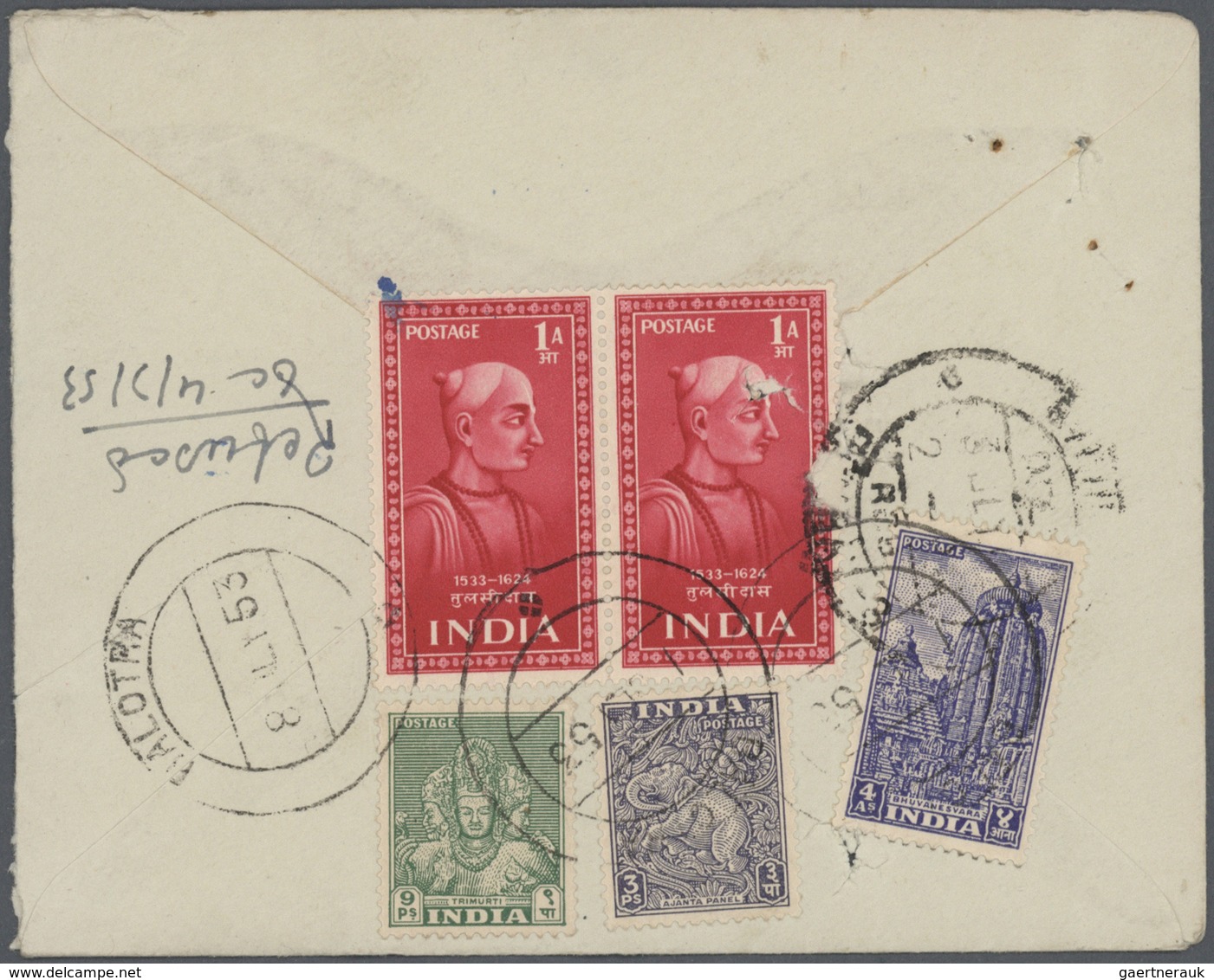 Br/GA Indien: 1947-1970's: Accumulation of more than 500 post-Independence covers, postcards and postal st
