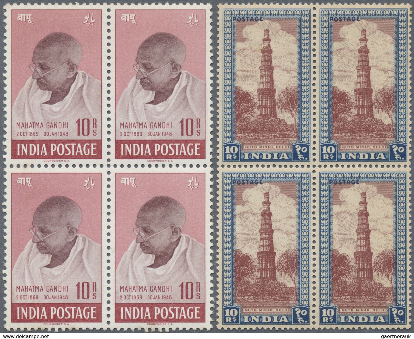 ** Indien: 1947-2000's Ca.: Comprehensive Stock Of Single Stamps, Complete Sets, Blocks Of Four, Other - Autres & Non Classés