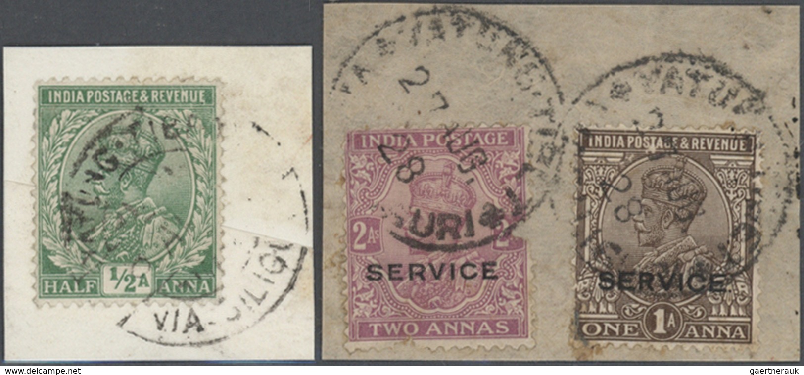 Br/Brfst Indien - Used Abroad: TIBET 1928-53: Two Covers And Two Pieces Franked With Indian Adhesives Used In - Autres & Non Classés