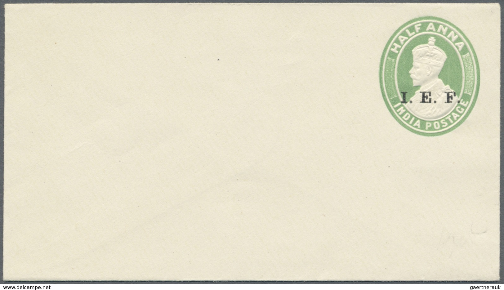 GA Indien - Feldpost: 1915 Eight "I.E.F." Overprinted Postal Stationery Cards/envelopes, Even Two Unuse - Franchise Militaire