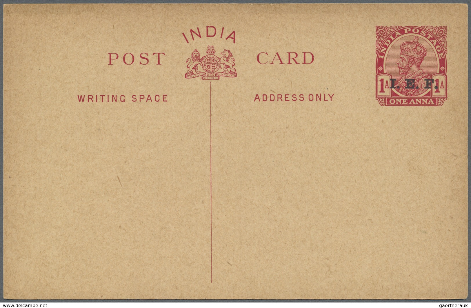 GA Indien - Feldpost: 1915 Eight "I.E.F." Overprinted Postal Stationery Cards/envelopes, Even Two Unuse - Franchise Militaire