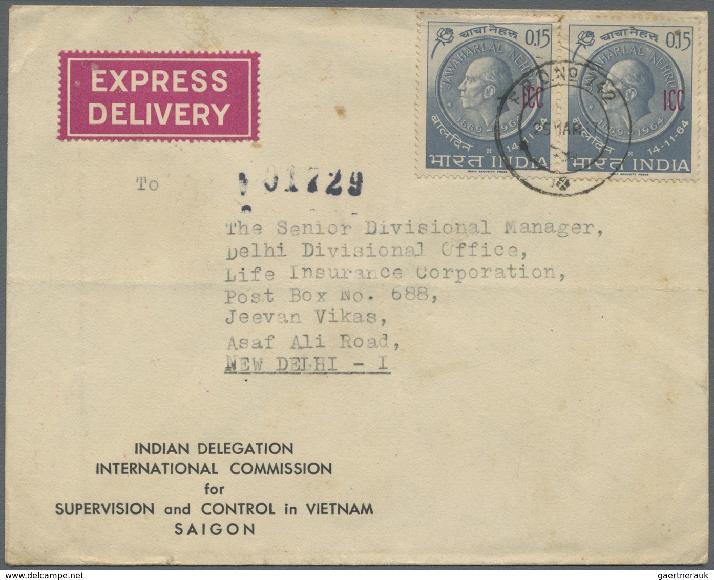 Br/ Indien - Feldpost: 1954-1968: Group of 14 covers from the Indian Custodian Forces, the Intern. Commi