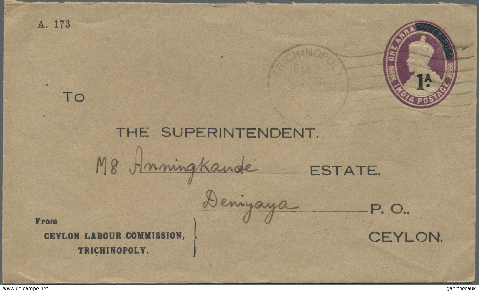 GA/Br Indien - Ganzsachen: 1850's-1970's ca.: Collection of Indian postal stationery envelopes, letter she