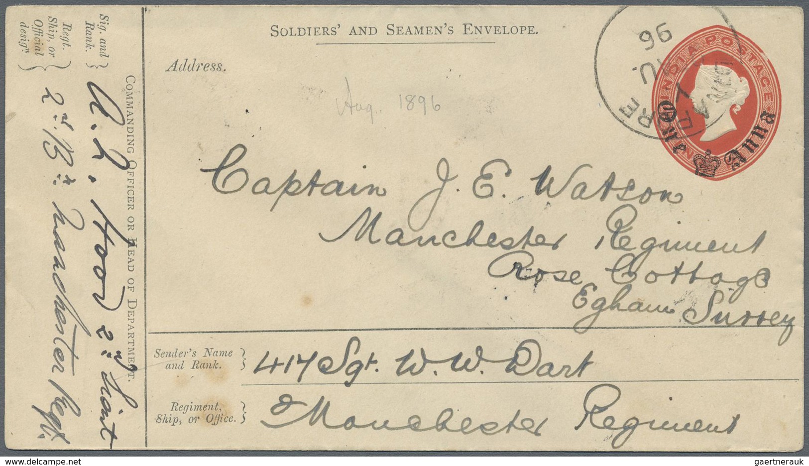 GA Indien - Ganzsachen: 1857-1940's: Collection Of 64 Postal Stationery Envelopes, Letter Sheets, Postc - Unclassified