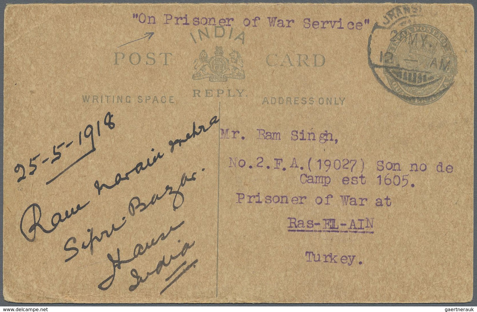 GA Indien - Ganzsachen: 1857-1940's: Collection of 64 postal stationery envelopes, letter sheets, postc