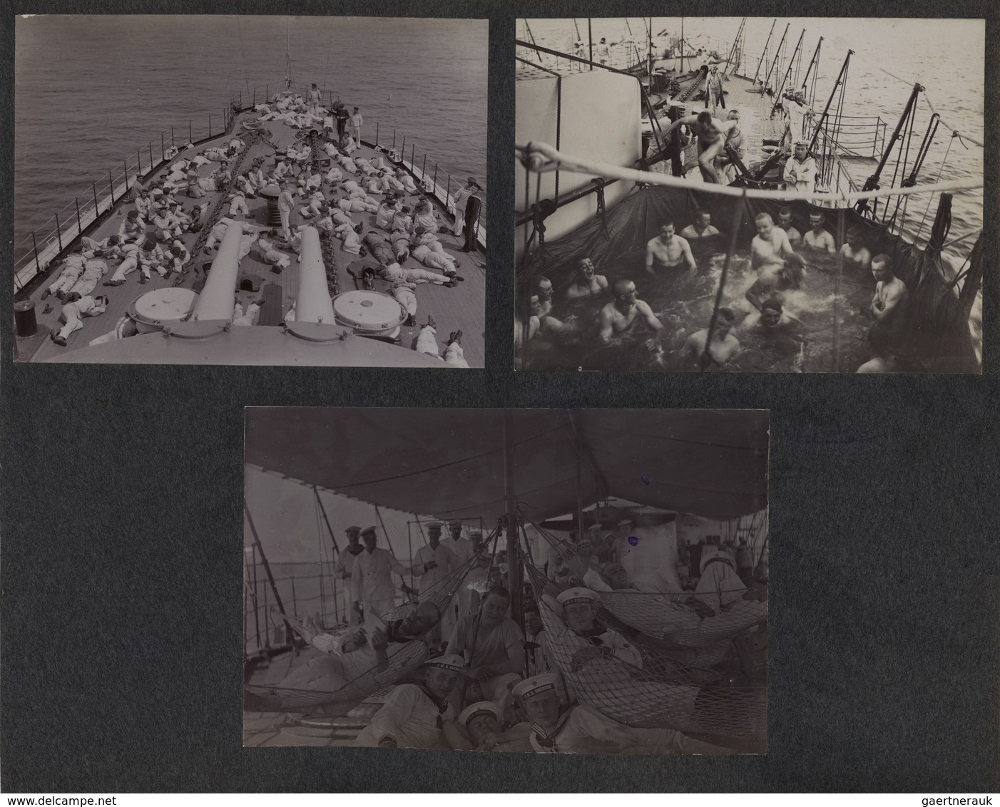 Indien - Besonderheiten: 1910/1911: Fotoalbum SMS Gneisenau Ostasiatisches Kreuzergeschwader 150 Fot - Autres & Non Classés