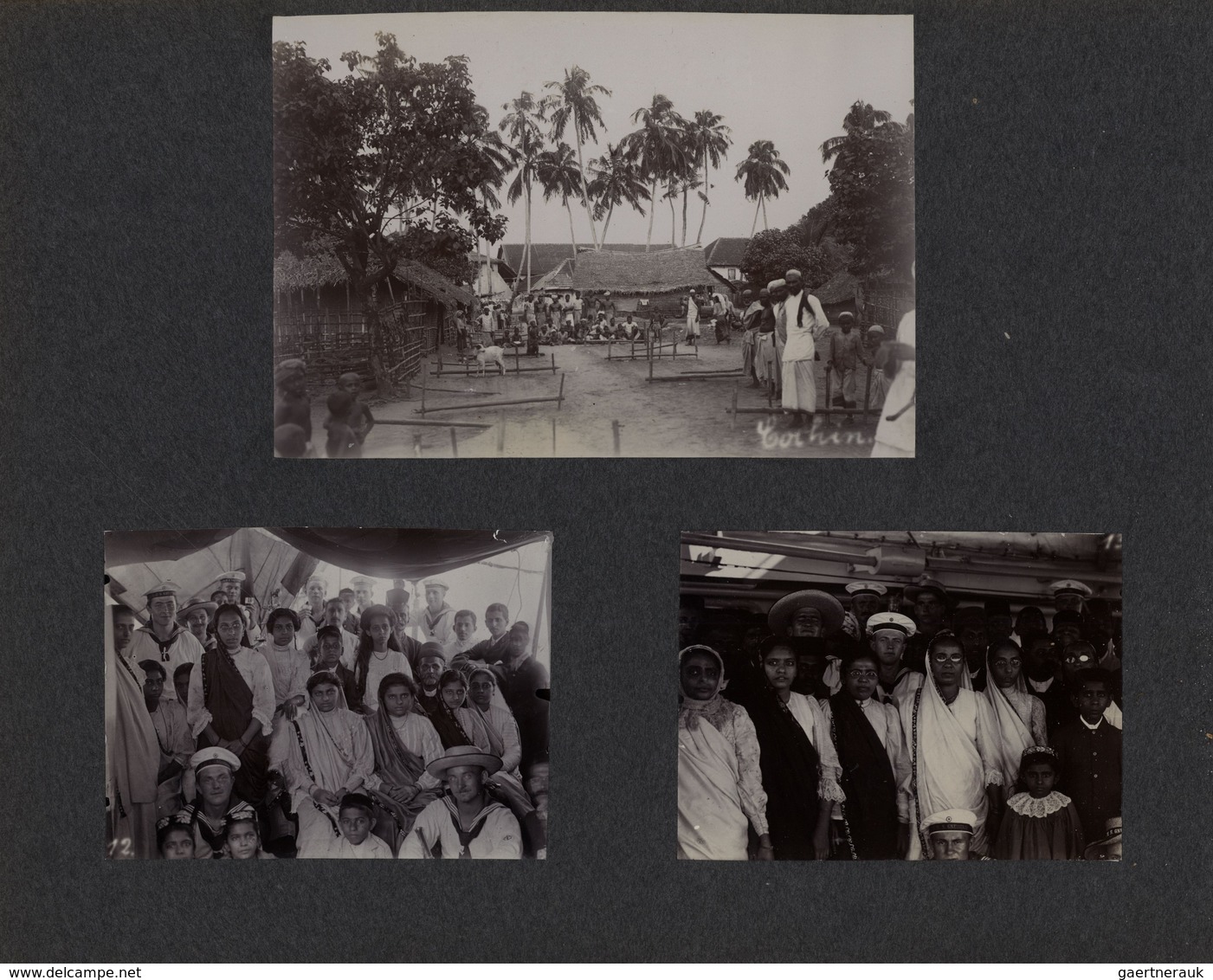 Indien - Besonderheiten: 1910/1911: Fotoalbum SMS Gneisenau Ostasiatisches Kreuzergeschwader 150 Fot - Autres & Non Classés