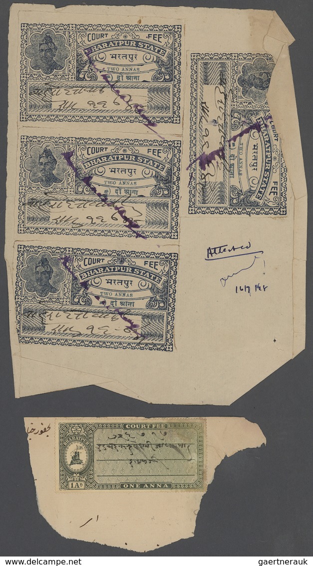 Indien - Konventionalstaaten: COURT FEES 1920-46, different states, nice lot of over 650 dokuments o