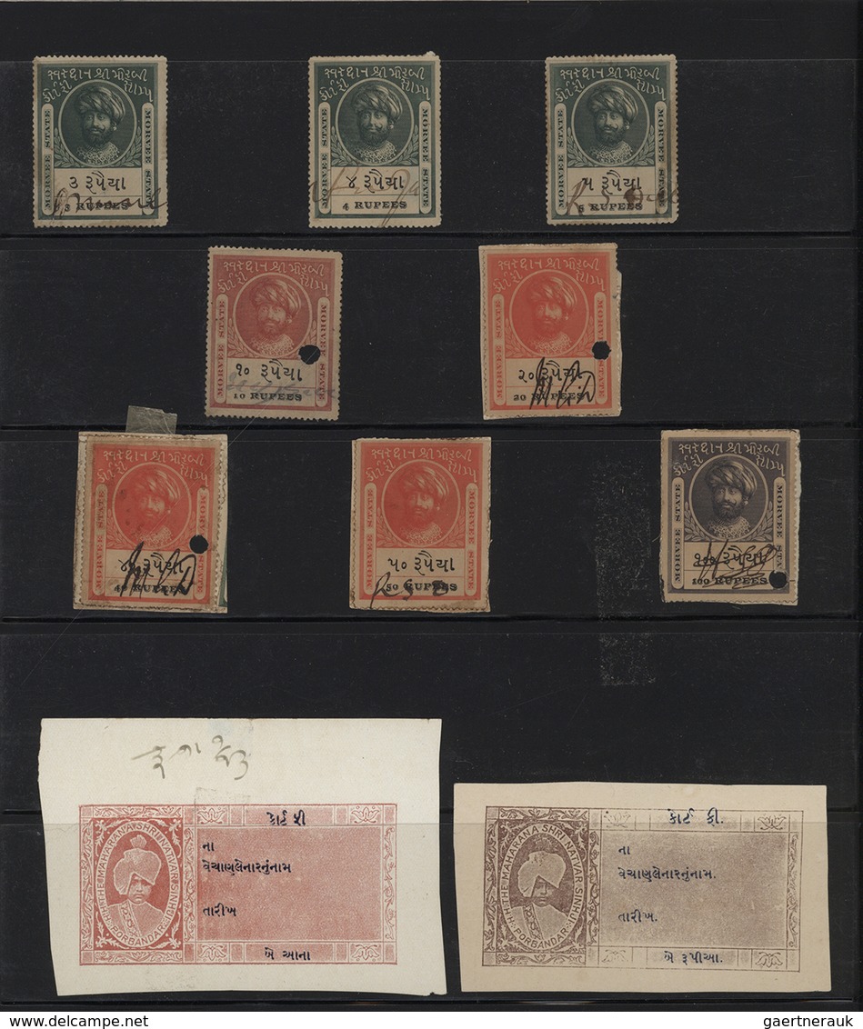 Indien - Konventionalstaaten: COURT FEES 1920-46, different states, nice lot of over 650 dokuments o