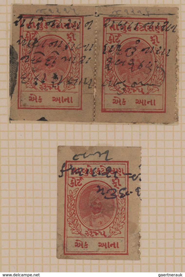 Indien - Konventionalstaaten: COURT FEES 1920-46, different states, nice lot of over 650 dokuments o