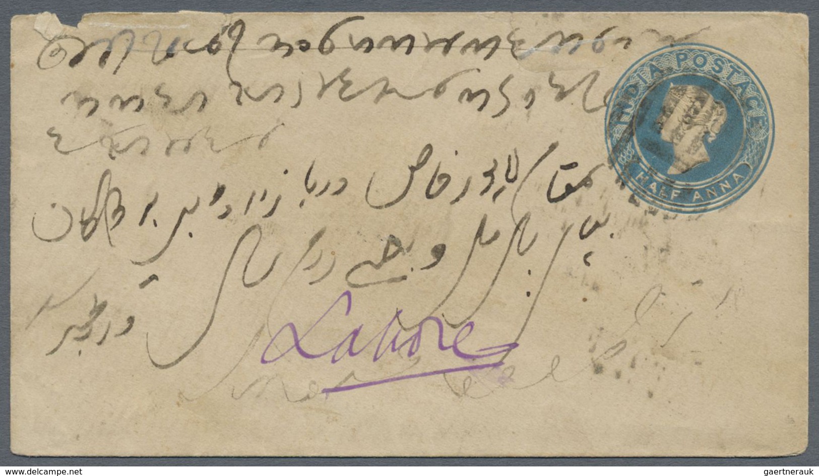 GA/Br/Brfst/O Indien - Feudalstaaten: JAMMU & KASHMIR 1860's-80's: Group of 10 covers and three stamps, with J&K-B