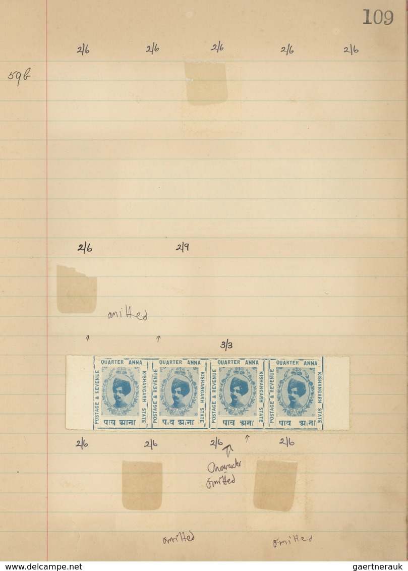 O/*/(*) Indien - Feudalstaaten: JAIPUR, J&K, JIND, KISHANGARH: Stanley Gibbons Stock Book Containing Hundred - Autres & Non Classés