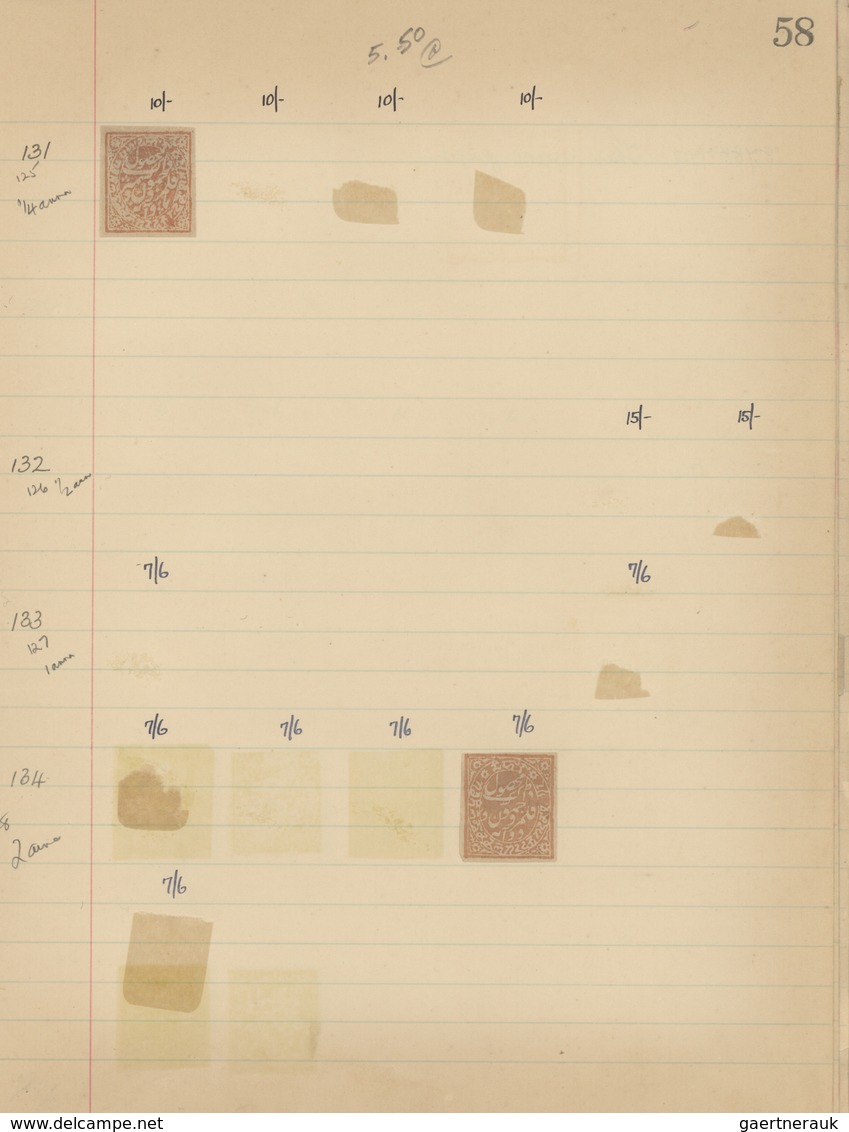 O/*/(*) Indien - Feudalstaaten: JAIPUR, J&K, JIND, KISHANGARH: Stanley Gibbons stock book containing hundred