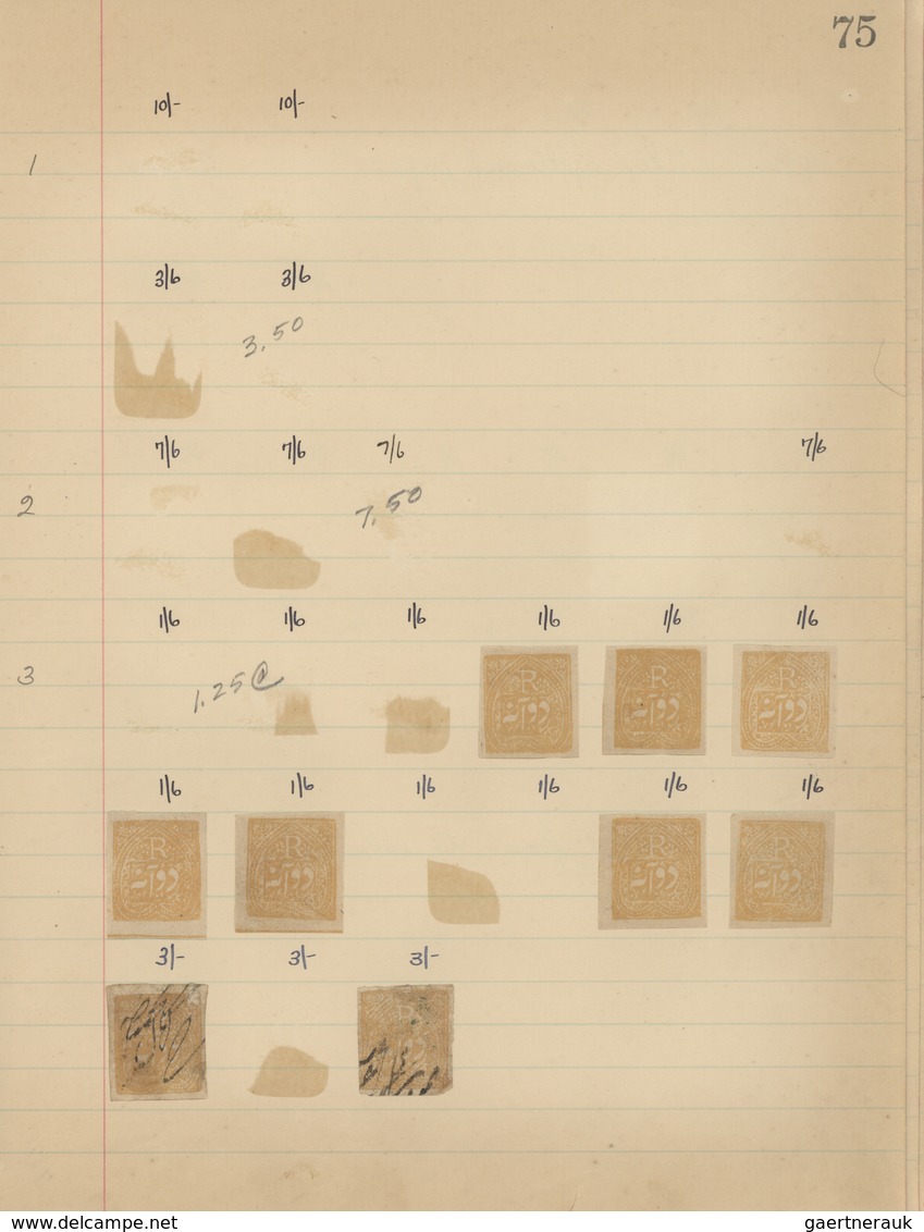 O/*/(*) Indien - Feudalstaaten: JAIPUR, J&K, JIND, KISHANGARH: Stanley Gibbons stock book containing hundred
