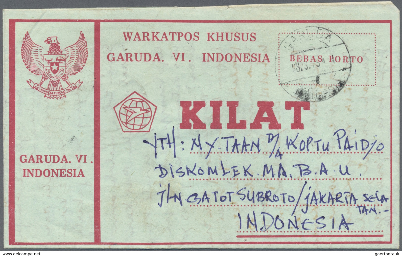 GA Indonesien: 1950/76, military / UN peacekeeping / govt. service special envelopes collection: Milita