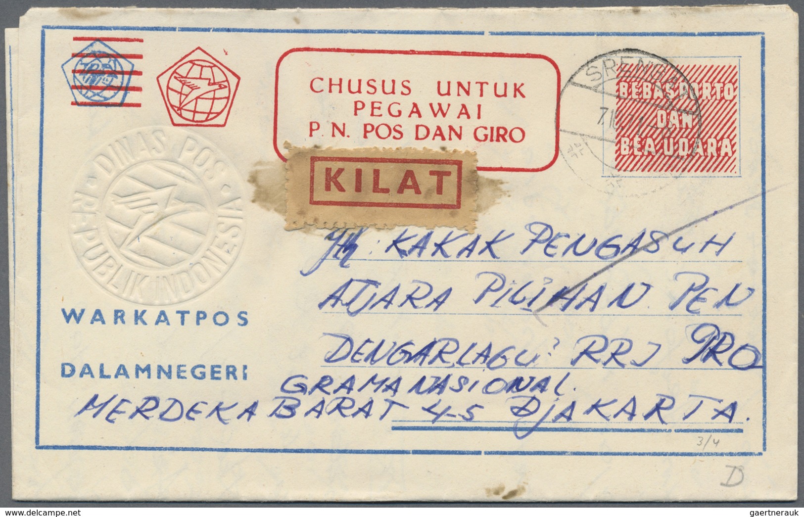 GA Indonesien: 1950/76, military / UN peacekeeping / govt. service special envelopes collection: Milita