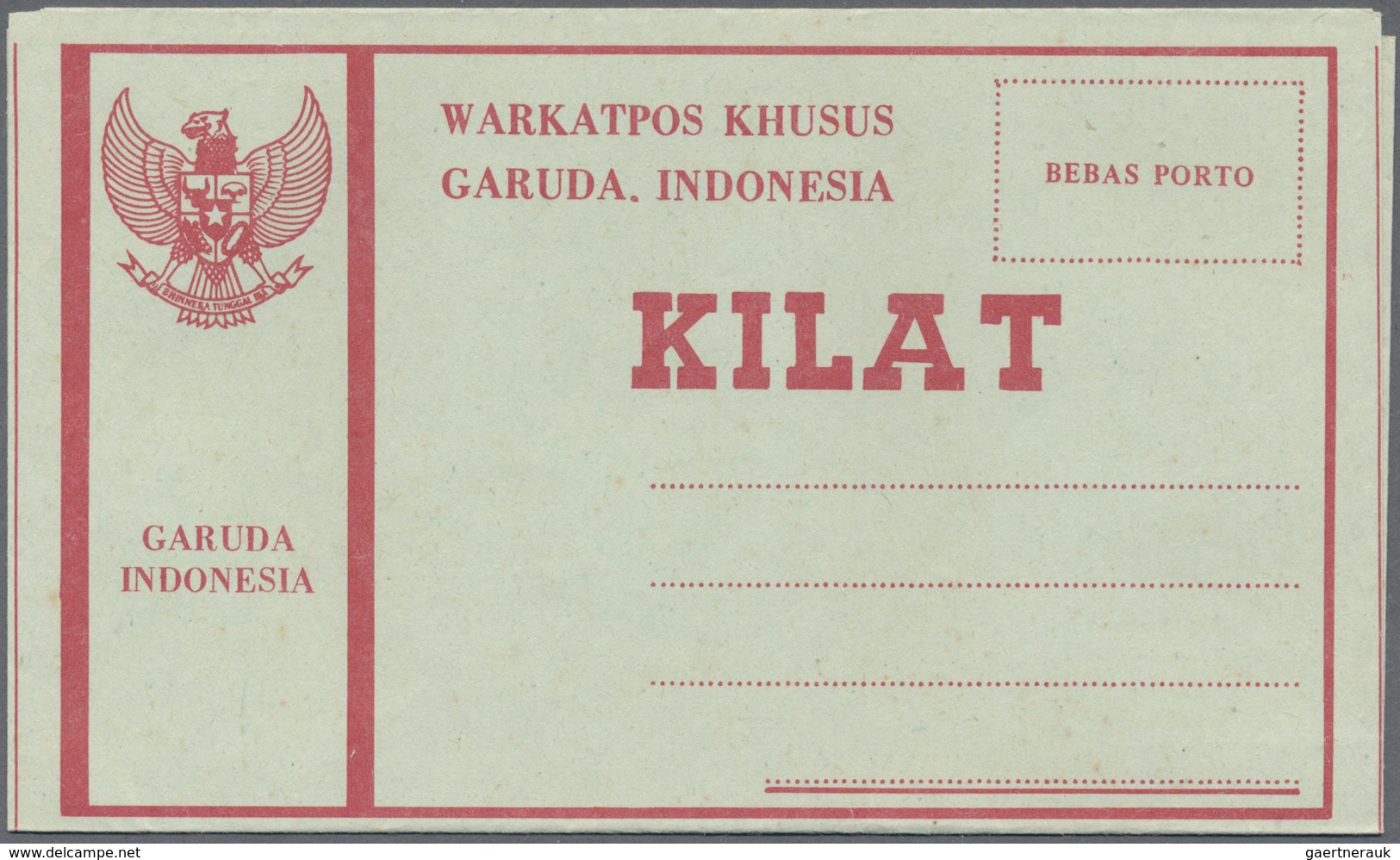 GA Indonesien: 1950/76, military / UN peacekeeping / govt. service special envelopes collection: Milita