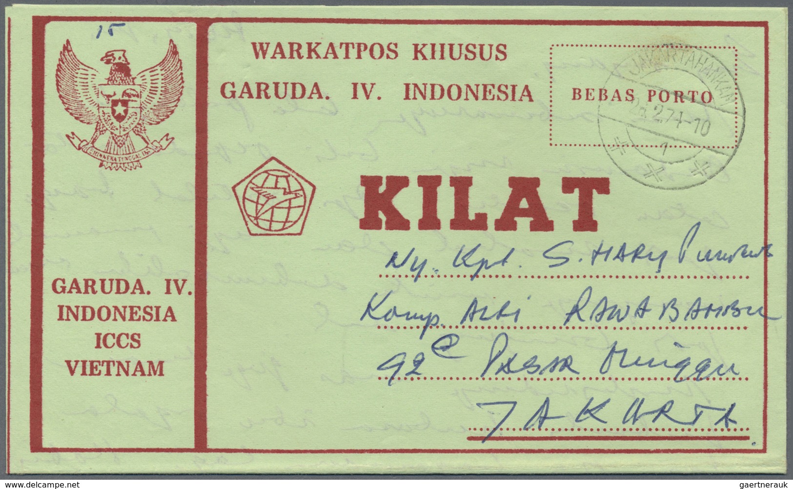 GA Indonesien: 1950/76, military / UN peacekeeping / govt. service special envelopes collection: Milita