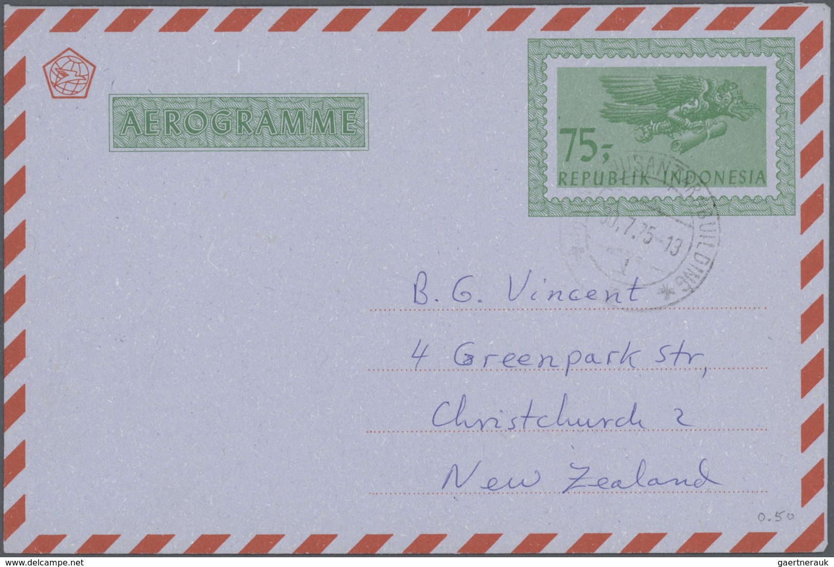 GA Indonesien: 1950/95 (ca.), The Enormous Stock/research Collection Of Airletters And Officially Airle - Indonésie