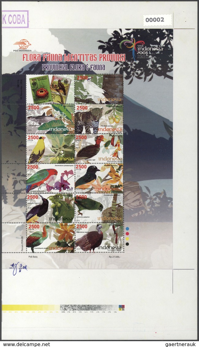 ** Indonesien: 1998/2011. 1967. Lot With 20 Mostly Different PROOF Sheets. Imperforate And/or Perforate - Indonesien