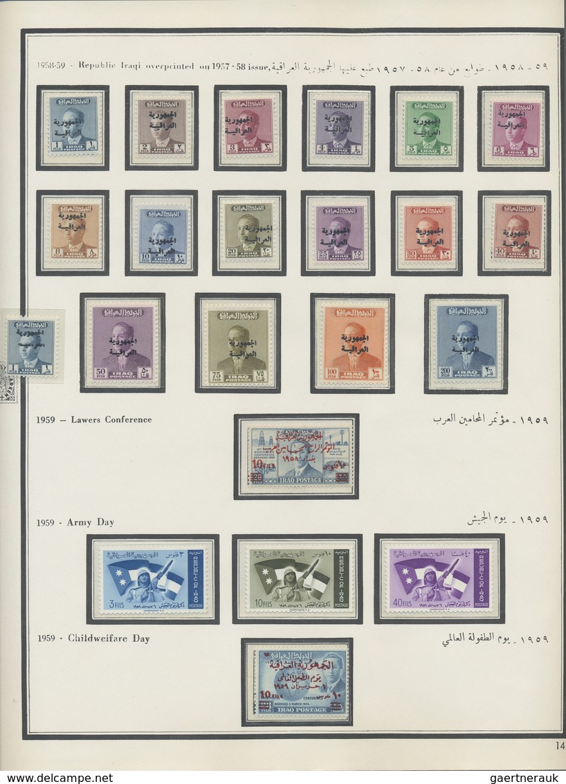 **/* Irak: 1918-85, Collection in Farahbaksh Album starting no.1-14, very good part early issues, all min