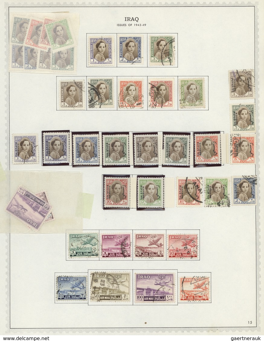 */O/** Irak: 1919/1980 (ca.), Comprehensive Mint And Used Collection/accumulation In A Binder Arranged On A - Iraq